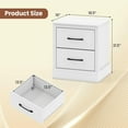 thumbnail image 5 of Resenkos Compact Wooden Nightstand - Multiple Storage Drawers, Space-Saving Bedside Table Perfect for Small Bedrooms, White, 5 of 7