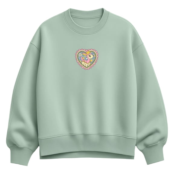 Pokémon - Deerling Heart Spring - Women's Oversized Fleece Crew Sweatshirt