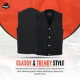 thumbnail image 3 of Daniel Smart S to 8XL Biker Vest for Men Plain Sides Motorcycle Black Denim Vest, 3 of 7