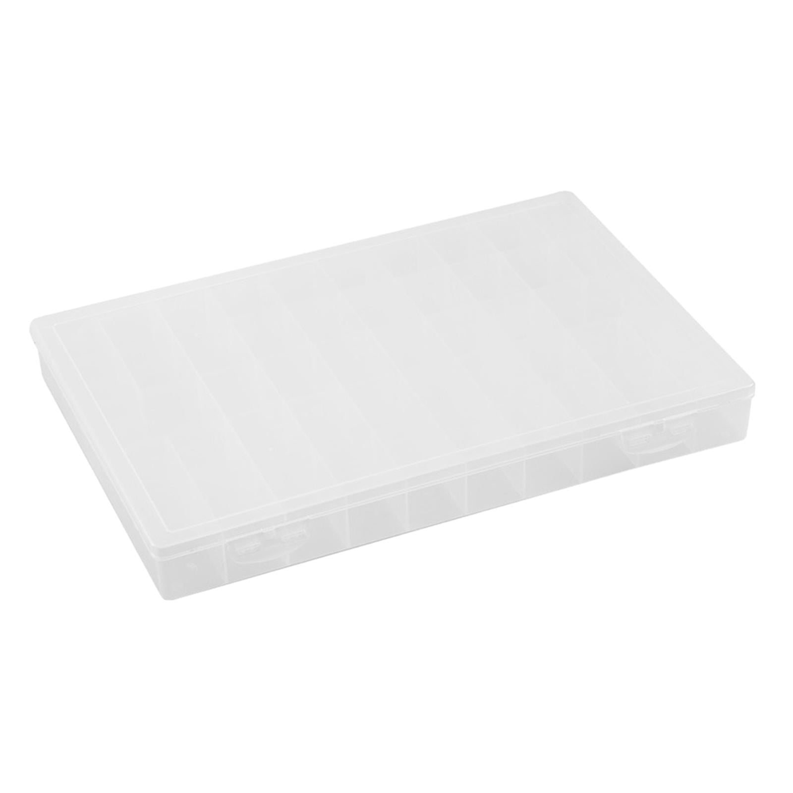 24 Grids Clear Organizer Box Storage Container ,PP Material ,Durable, Transparent Grid Box Storage Organizer for Jewelry ,Rock Collection Beads