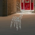 thumbnail image 2 of Northlight Lighted Standing and Animated Outdoor Christmas Reindeer - 48" - White - Clear Lights, 2 of 5