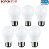 TORCHSTAR LED Refrigerator Light Bulb, 40W Equivalent, A15 Appliance Fridge Bulbs, 5.5W, 5000K Daylight, E26 Medium Base Freezer Bulb, Pack of 6