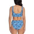 thumbnail image 3 of Daiia Blue Fish Women's Bikini Set Two Piece Swimsuit High Waisted Bikini Adjustable Straps Bikini Perfect for Beach, Pool, and Summer Vacation-X-Large, 3 of 9