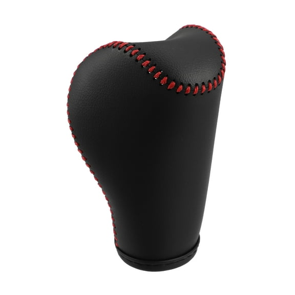 Unique Bargains Gear Shifting Knob Cover Automatic Transmission Lever Trim for Jeep Cherokee PU Leather Black Red
