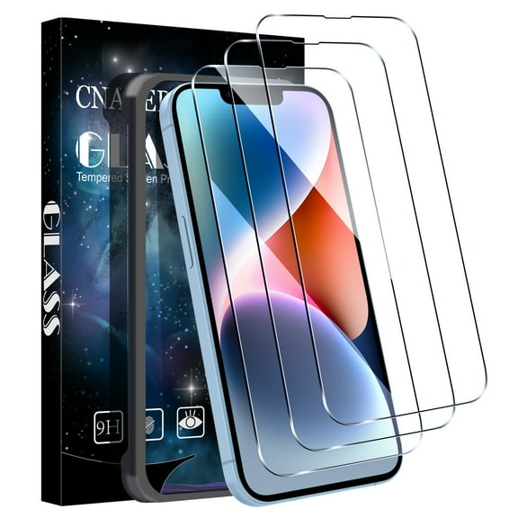 Cnarery 3 Pack Screen Protector for iPhone 14 6.1 inch, Tempered Glass HD Screen, Scratch Resistant Film, Easy Installation