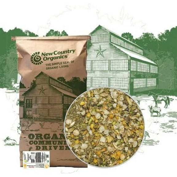New Country Organics | Corn-Free Turkey Grower Feed 40 lbs I Turkey Feed for Jakes and Jennies | Soy-Free and Corn-Free | 23% Protein | Certified Organic and Non-GMO Turkey Food