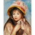 thumbnail image 2 of Renoir, Pierre-Auguste 12x14 White Modern Wood Framed Museum Art Print Titled - Girl with Pink Bonnet 1894, 2 of 4