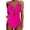 Glisme171-Hot Pink, variant on One Piece Swimsuit Women Summer Fashion One Suspender Waist Hollow Bathing Suits Solid Color Bikini Softness Beachwear Dark Blue