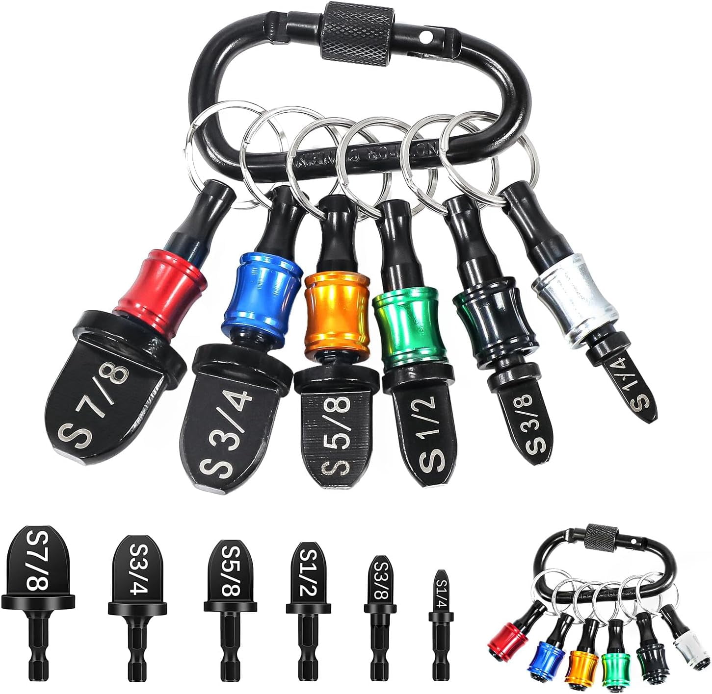 RGHJAR-13 Pcs Swage Tool HVAC Repairing Set With Bit Holder, Air Conditioner Copper Tube Expander Swaging Tool Drill Bit, Soft Copper Pipe Swager, 1/4'', 3/8'',1/2'',5/8'',3/4'',7/8'' Swedge HVAC Too