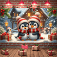 thumbnail image 6 of Decorative Design Happy Holidays Banner Penguin Festive Penguins Holiday Background for Christmas Party Indoor Outdoor Celebration, 6 of 9