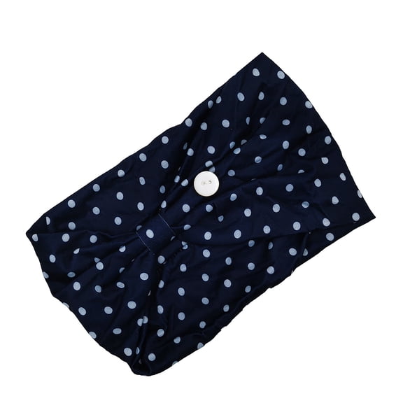 Dadaria Knotted Hair Band Ladies Anti-stroke Headband Button Hair Band Navy,Women