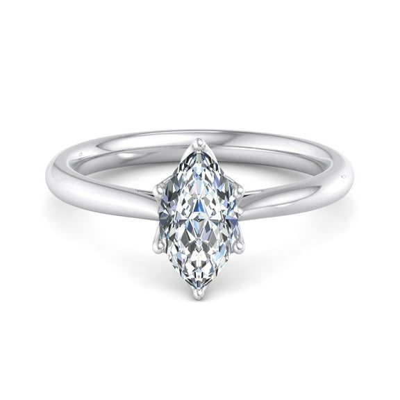 Meryn Jewel 14K White Gold Over 1.6 Ct Lab Created Diamond Engagement Ring - Gorgeous Marquise Cut Engagement Ring for Women's - Unique Floral Design Proposal Ring - A Beautiful Way to Say I Do
