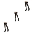 thumbnail image 1 of Medias de red Lolita transpirables y de alta elasticidad Minnieouse 2 uds calcetines negros hasta el Type1 NO1, 1 of 6