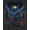 Blue, Pattern 3, variant on Design&I 8'x10' Washable Area Rug Sleek Flatweave Pet Friendly Midnight Blue Celestial Forest Enchanting Deer and Moonlit Flora Design for King Size Bedroom, Under Bed
