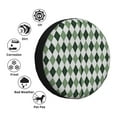 thumbnail image 4 of Fotbe grey and green argyle Pattern Spare Tire Cover Thickening Universal Fit for Jeep, Trailer, RV, SUV, Truck, Tough Tire Wheel Soft Cover-16 inch, 4 of 6