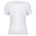 thumbnail image 4 of Shadoumai 3 Pack Girls Short Sleeve Shirts Ribbed Knit Cotton Slim Fit T Shirts Basic Boat Neck Tops Casual Summer Tees, 4 of 4