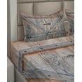 thumbnail image 5 of Ambesonne Rustic Fitted & Top Sheet Set with Shams, American Country Style, Pale Brown and Grey, 5 of 7