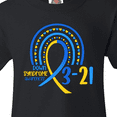 thumbnail image 4 of Inktastic 3-21 World Down Syndrome Day Blue and Yellow Rainbow Ribbon Youth T-Shirt, 4 of 5