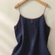 thumbnail image 4 of Puntoco Camisetas sin mangas ajustadas para mujer, blusa informal de verano a la moda, cómoda, holgada, con cuello redondo, sin mangas y de lino, 4 of 5