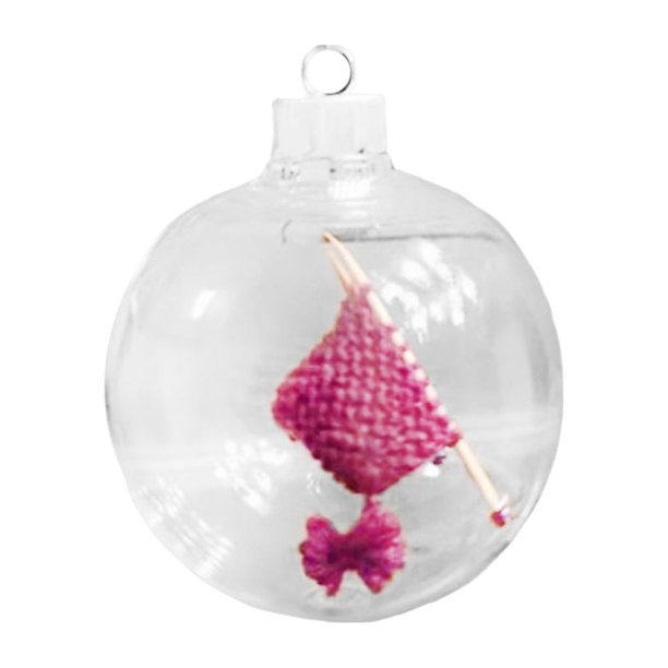 Moyic Adorno de bola de Navidad tejido festivo y delicado hecho con bola de árbol de Navidad tejido de plástico Kits de decoración para fiestas púrpura