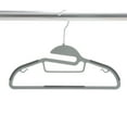 thumbnail image 4 of Simplify Kid's Non Slip Plastic Collar Saver Child Clothing Hangers, 12 Pack, Light Gray, 4 of 10