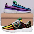 thumbnail image 6 of Unisex Rainbow Sneakers, LGBT Shoes for Men Women Lightweight Breathable Running Shoes White Size 8.5, 6 of 7