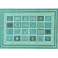 thumbnail image 1 of Ahgly Company Indoor Rectangle Abstract Light Blue Modern Area Rugs, 2' x 4', 1 of 4