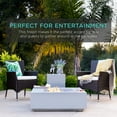 thumbnail image 4 of Best Choice Products 35x35in 40,000 BTU Outdoor Square Propane Fire Pit Table w/ Side Table Tank Storage, Cover - Gray, 4 of 8