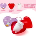 thumbnail image 3 of Joyfy 28 Packs Valentines Gifts for Kids, Valentine Kawaii Stress Relief Mochi Squishy Toys Filled Hearts for Kids Classroom Exchange Cards Gifts, Valentines Party Favors, 3 of 10