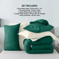 thumbnail image 3 of IGI King Size 7 Piece Comforter Set | Bed in a Bag for Unisex Adult | Vanilla/Evergreen, 3 of 4