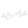 thumbnail image 1 of Noble House Myers Chaise Longue Extérieure en Aluminium - Ensemble de 4, Blanc, 1 of 43