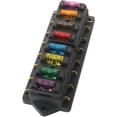 thumbnail image 1 of Caja de fusibles de cuchilla automática de 8 vías, portafusibles de cuchilla estándar universal, fusible de cuchilla para automóviles, barcos, triciclos - 12 V/24 V, 1 of 5
