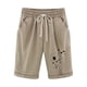 thumbnail image 1 of Pantalones Elásticos de la Cintura para las Mujeres Impresos Medias Pantalones Cortos, Bolsillos Casuales Poliéster para Toda la Temporada, 1 of 3
