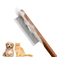 thumbnail image 2 of ACDANC Cat Comb Detangling Tool for Adult Cats Flea Removing Grooming Brush with Wood Handle Pet Hair Care Flea Comb for Cats, 2 of 7