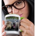 thumbnail image 2 of 3drose, South Georgia. St Andrews. Southern Elephant Seals., 11oz Two-tone Green Mug, 2 of 6