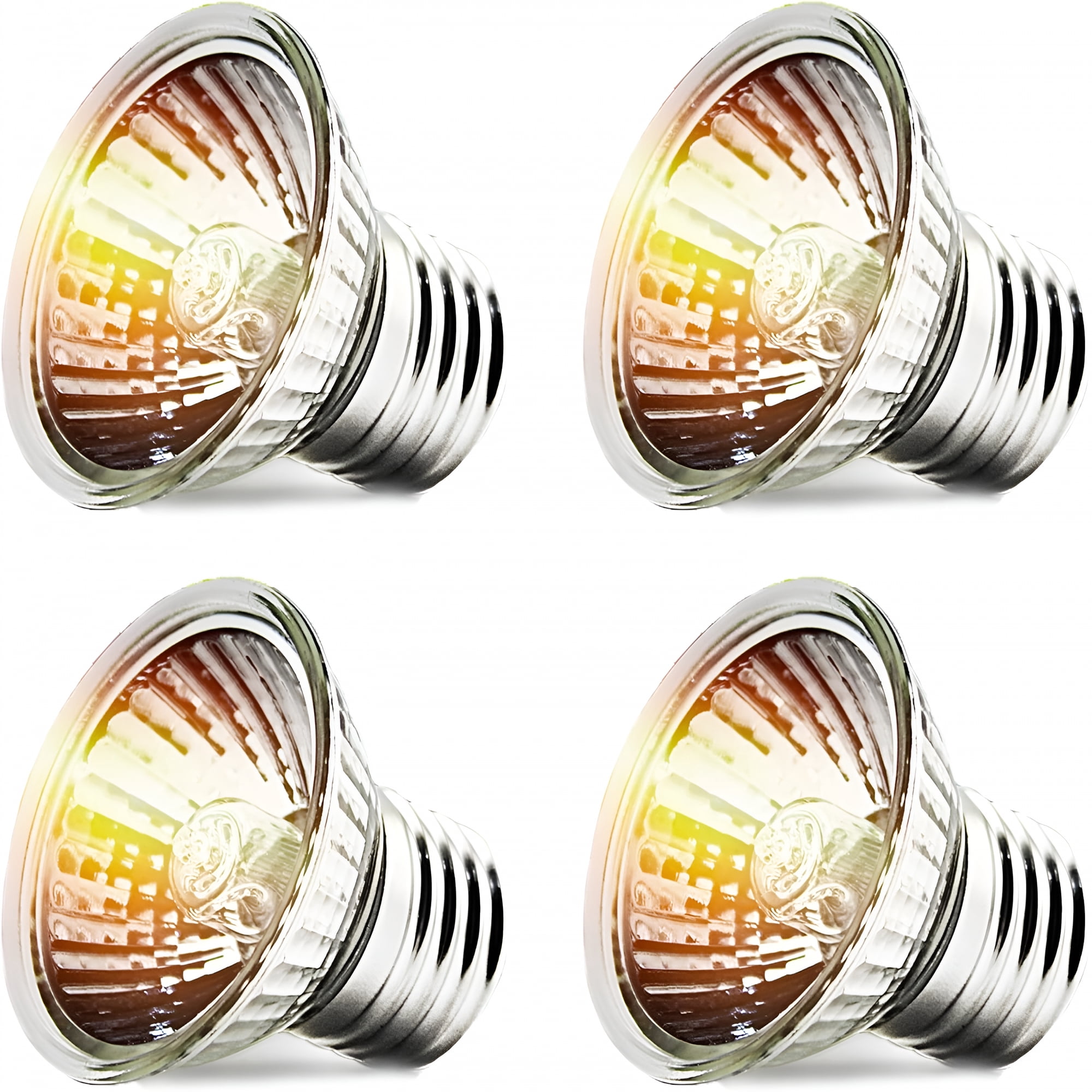 HIBIBUD 4-Pack 75W Uva+Uvb Bulbs | Heat and Light for Reptiles and Amphibian Tanks,Terrariums and Cages | Works with Various Lamp Fixtures