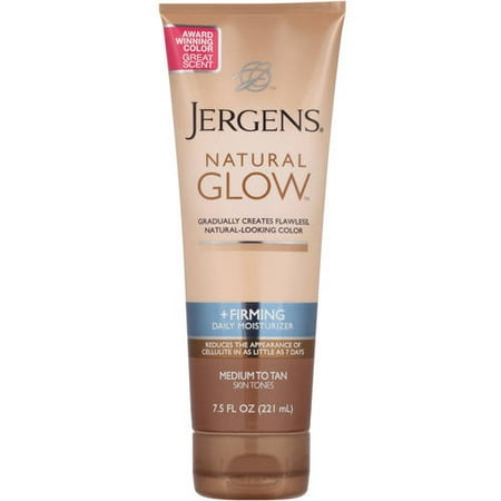 (3 pack) Jergens Natural Glow +Firming Daily Moisturizer Medium to Tan, 7.5 FL (Best Moisturizer To Keep Tan)