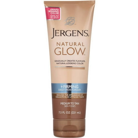 (3 pack) Jergens Natural Glow +Firming Daily Moisturizer Medium to Tan, 7.5 FL (Best Tanning Lotion For Medium Skin)