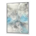 thumbnail image 1 of Watercolor Minimal Blue Tones I - Mid-Century Modern Framed Canvas, 1 of 3