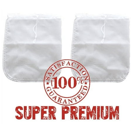 2 Pack! Bright Kitchen PREMIUM Nut Milk Bag - Super Fine Nylon Mesh Almond Mylk Strainer
