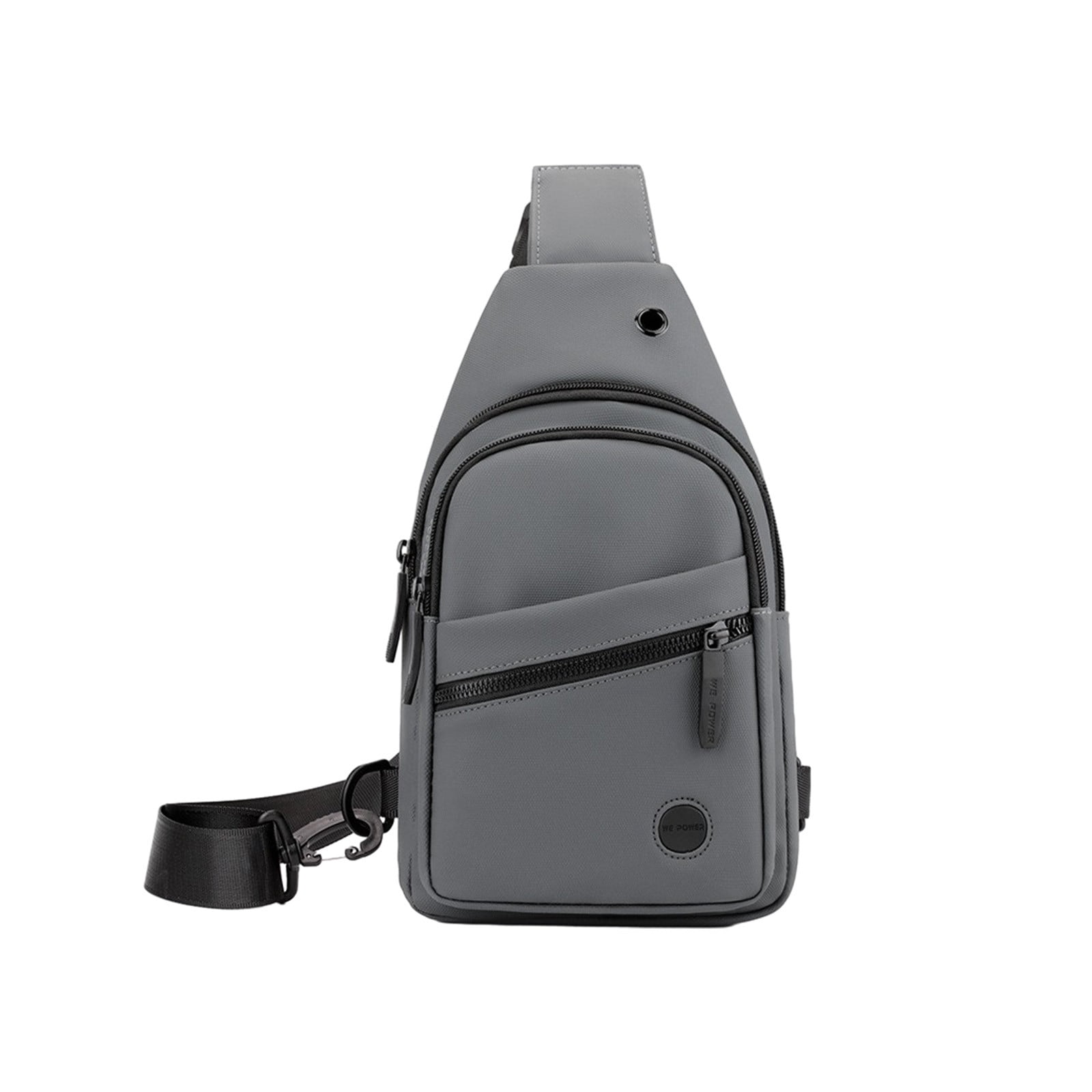 WSBDENLK Men S High End Slim Crossbody Bag Chest Bag with Headphone Port Removable Buckle Side Bag Travel Outdoor Leisure