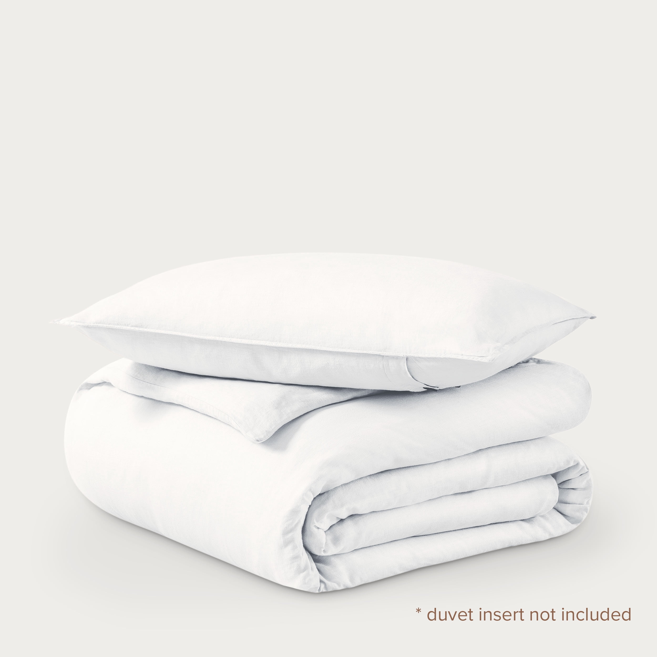Bare Home Linen Duvet Cover Set - Lightweight & Breathable - Twin/Twin XL, White, 2-Pieces