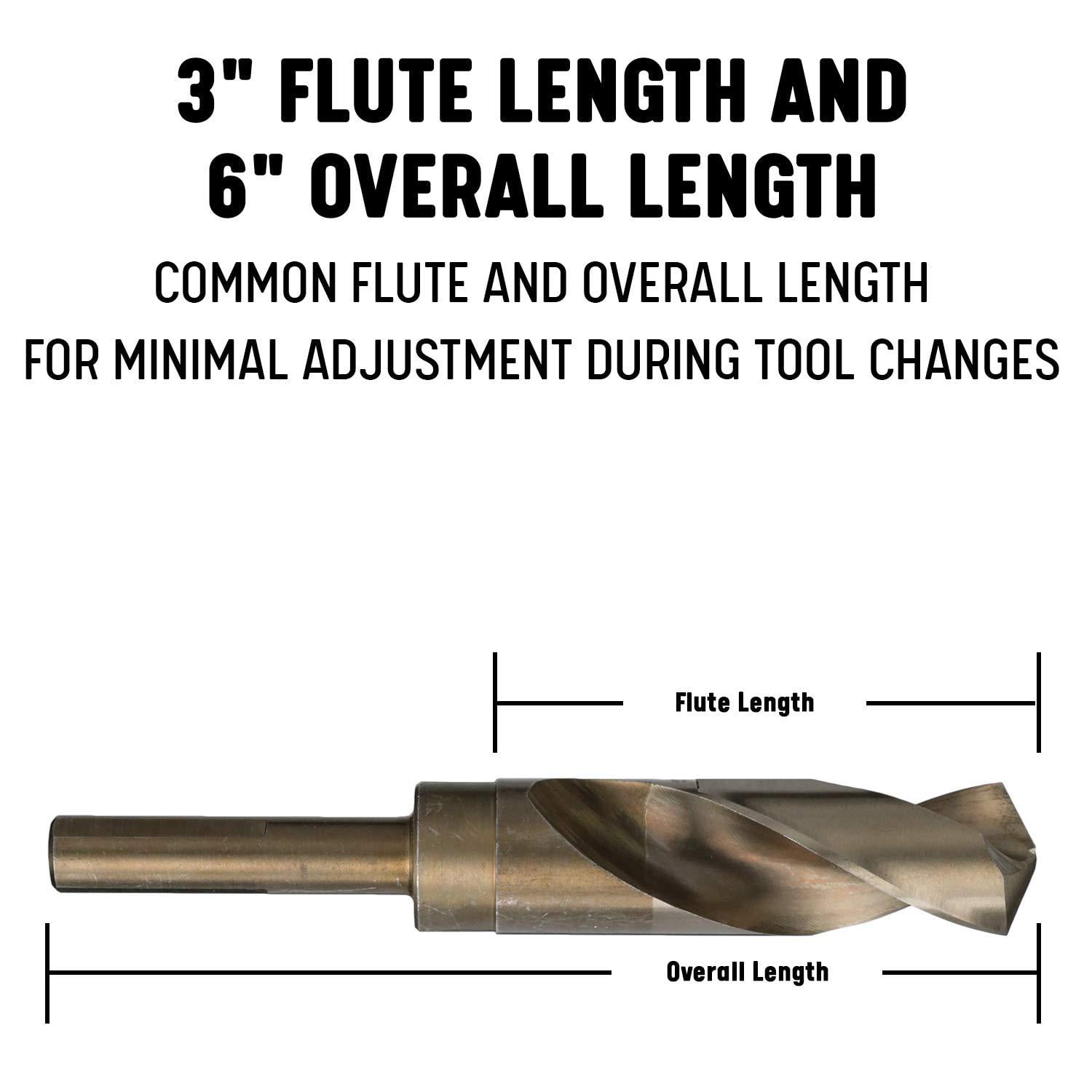 Drill America DWDCO17-32 .53 in. .5 in. Reduced Shank Cobalt Silver and Deming Drill Bit  Qualtech