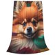 thumbnail image 2 of Balery Colorful Leaf Chihuahua Manta de Felpa Suave y Acogedora – Cobija de Franela Aterciopelada para Cama, Lavable y Cálida para Sofá, Mascotas, Transpirable-60"x50", 2 of 7