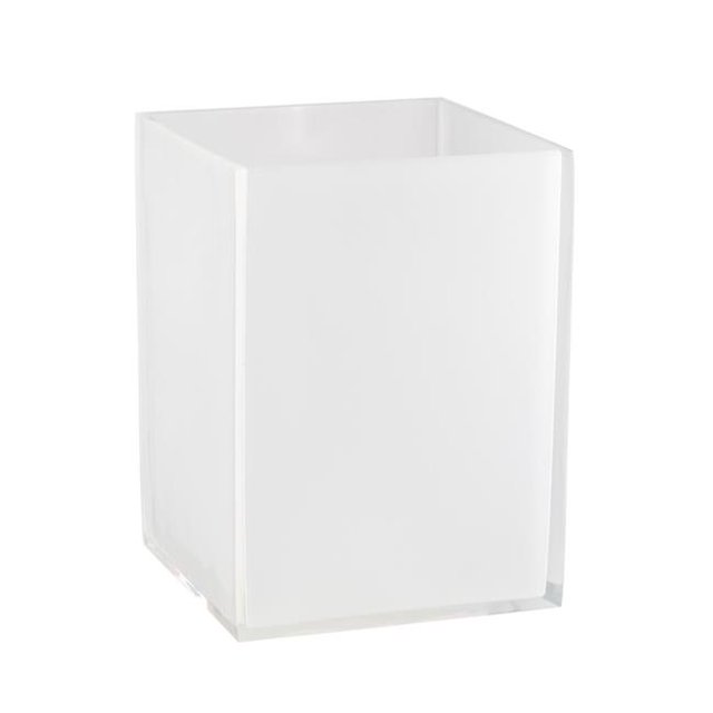 Kraftware 62508 Panier à Déchets Glacier Frost, Blanc