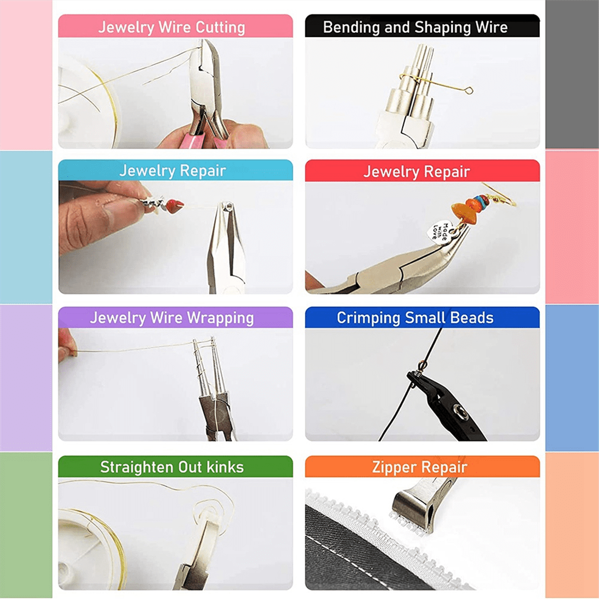 Jewelry Pliers, 16Pcs Jewelry Making Pliers Tools, Jewelry Making Pliers Tools, for Jewelry Repair, Wire Wrapping