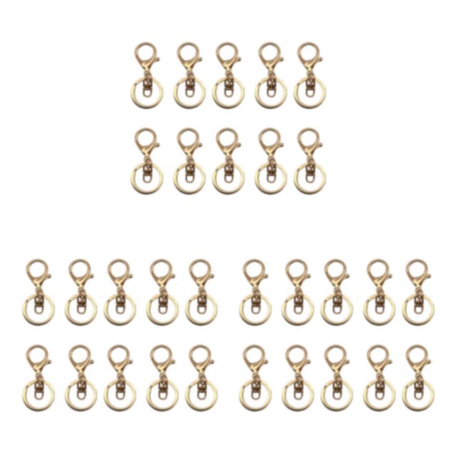 Maytalsory 10pcs Metal Carabiners Lobster Claw For Keychain - Strong And Functional Accessories For Easy Key KC Gold 3Set