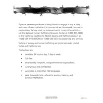 ComplyRight California Human Trafficking English Poster (ECAHTE)