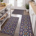 thumbnail image 2 of Multicolor Ethnic Geometric Pattern Kitchen Rugs Sets Of 3,Kitchen Runner Rugs Non Skid Washable,Decorative Kitchen Floor Mats for Kitchen,Sink,Laundry,17"x30"+ 17"x47" + 17"x59", 2 of 6