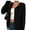 Black-M, variant on New Women's Cross-Border Knitted Coat, Hooded Cardigan with Drawstring & Single-Breast Closure